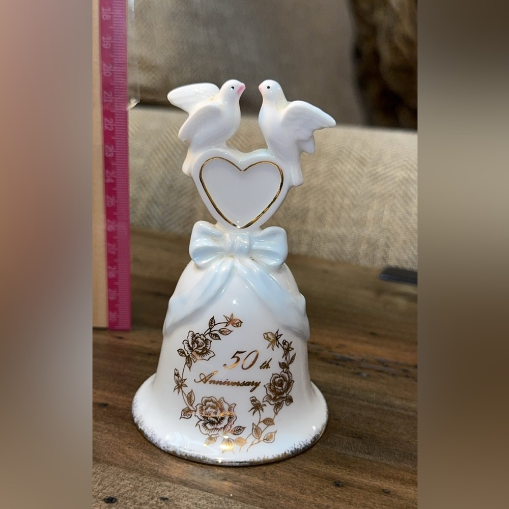 VTG 50th Anniversary White Wedding Bell